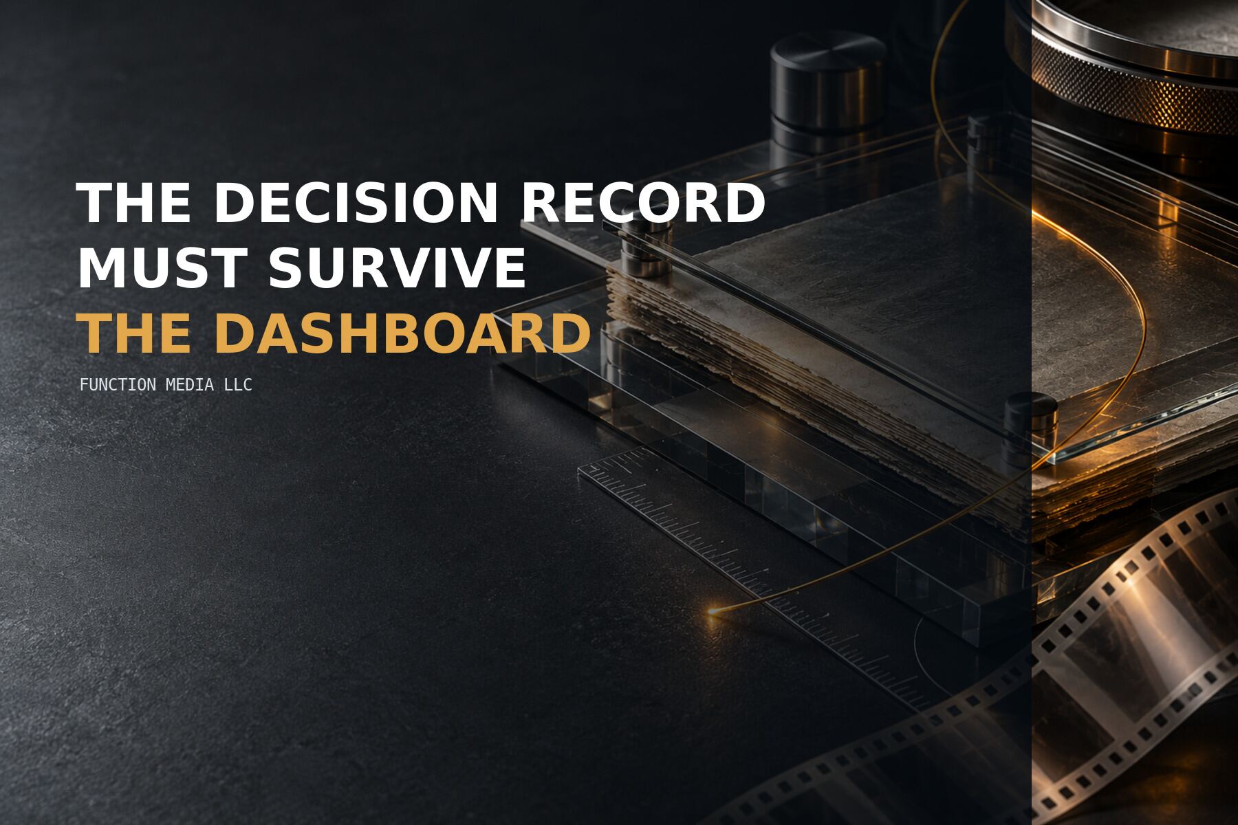 Function Media LLC durable institutional decision record represented by optical glass, archival paper and fiber